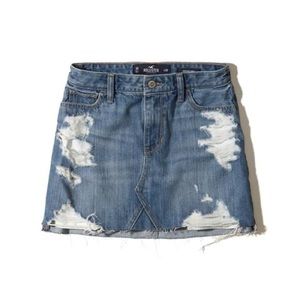 High Rise Denim Hollister Skirt